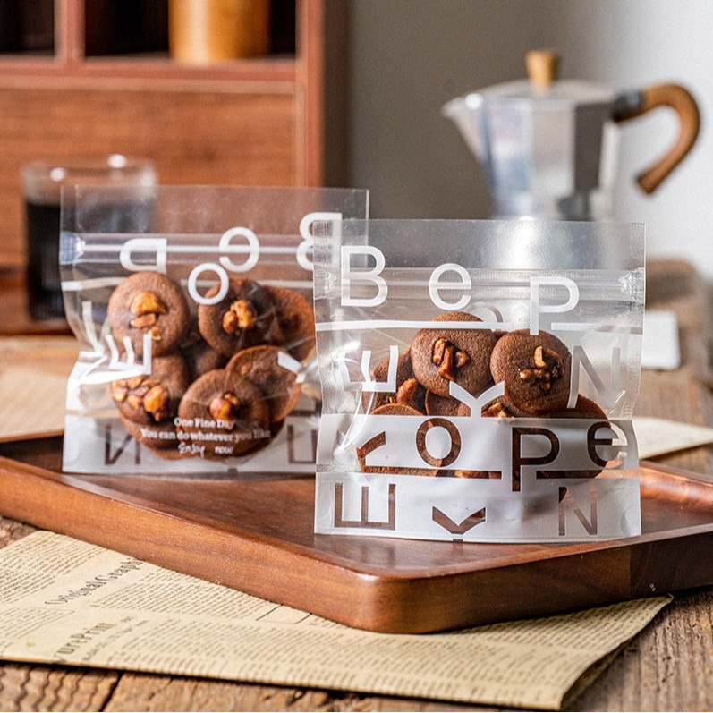 ins風字母夾鍊袋(約50只入)/牛軋糖果食品自封禮品袋/創意烘焙包裝袋/糖果曲奇小袋子-細節圖2