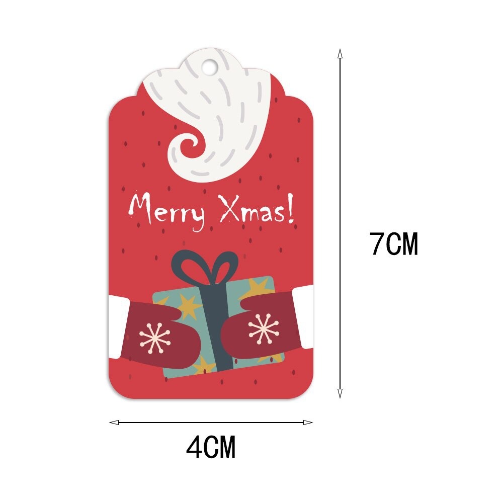 ◎50枚◎聖誕節系列裝飾吊牌(附贈麻繩)/300g銅版紙吊牌插牌紙卡/烘焙裝飾/聖誕裝飾吊卡-細節圖6