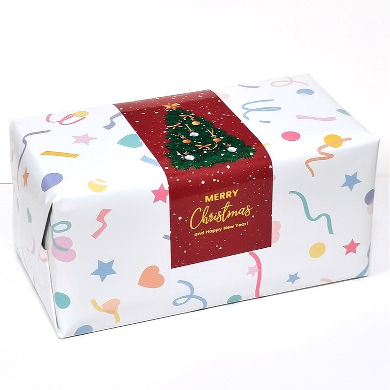 ◎10張=10枚◎燙金長方形聖誕節封口貼紙/禮盒包裝貼/餅乾袋貼紙/卡通趣味烘焙包裝盒封口裝飾貼紙-細節圖4