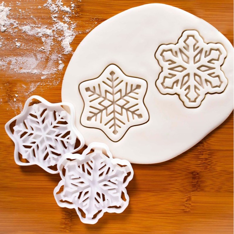 ▪2件組▪亞馬遜熱銷塑料聖誕粗細雪花餅乾模具/聖誕節塑膠餅乾模具/饅頭飯糰模具/3D列印按壓式曲奇餅乾模-細節圖4