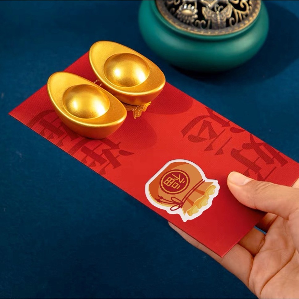 ◎3張=27枚◎春節福袋封口貼紙/新年禮盒包裝貼/奶茶杯子餅乾袋貼紙/年貨紅包喜廚包裝盒封口裝飾貼紙-細節圖3