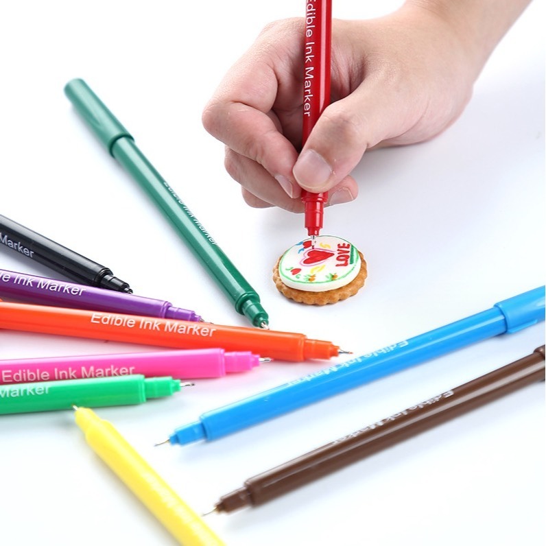 ◎10色可選◎雙頭可食用烘焙蛋糕繪畫勾邊色素筆/餅乾DIY手繪馬卡龍寫字色素筆-細節圖2