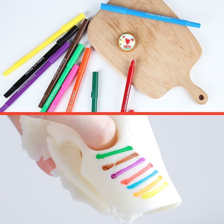 ◎10色可選◎雙頭可食用烘焙蛋糕繪畫勾邊色素筆/餅乾DIY手繪馬卡龍寫字色素筆-細節圖3