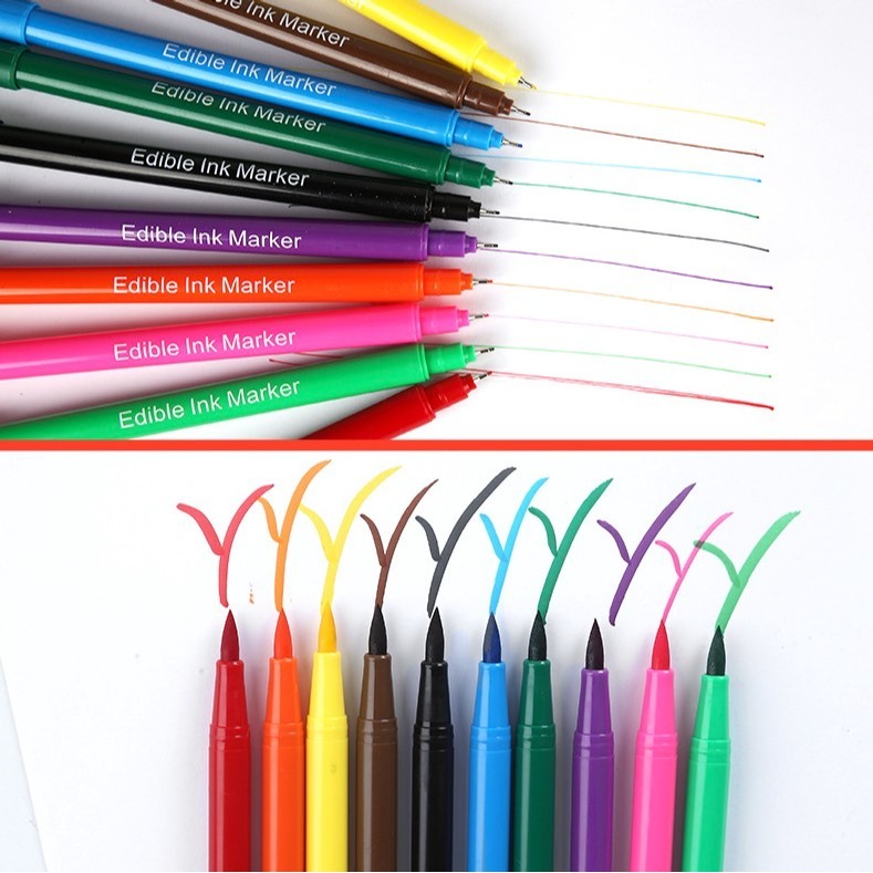 ◎10色可選◎雙頭可食用烘焙蛋糕繪畫勾邊色素筆/餅乾DIY手繪馬卡龍寫字色素筆-細節圖6