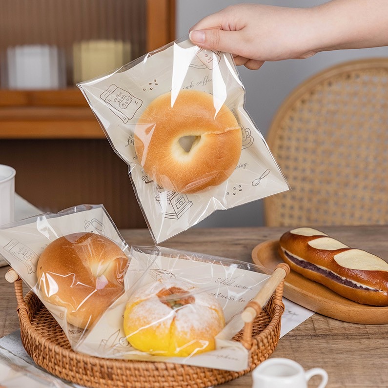 ▪小/大號▪切片吐司貝果三明治OPP自黏餅乾袋(約50只混裝)/點心糖果包裝袋/創意烘焙包裝自黏袋/禮品袋-細節圖4
