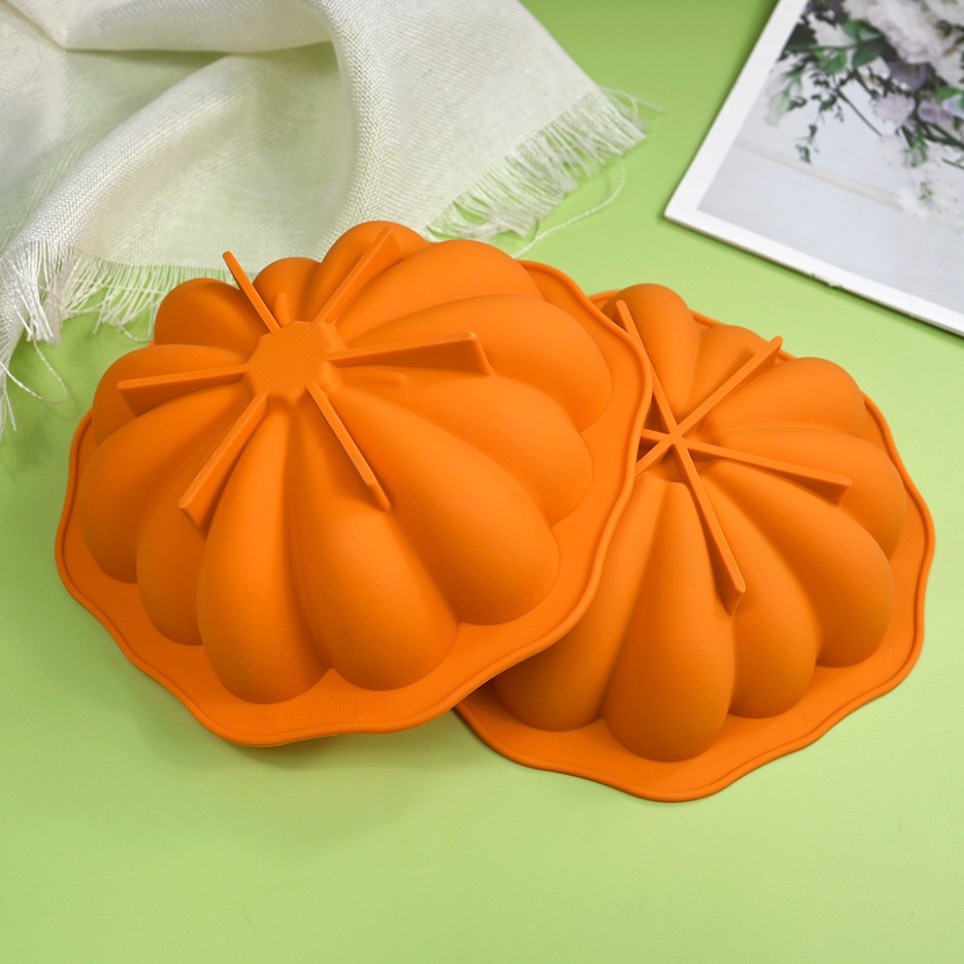 萬聖節單個立體南瓜造型矽膠巧克力模具/DIY矽膠翻糖模/萬聖節皂模/巧克力模/軟粘土軟陶模陶模-細節圖2