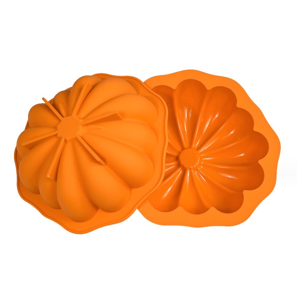 萬聖節單個立體南瓜造型矽膠巧克力模具/DIY矽膠翻糖模/萬聖節皂模/巧克力模/軟粘土軟陶模陶模-細節圖6