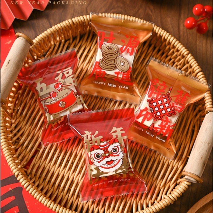 ▪4x9.5cm/7x10cm▪醒獅圖案牛軋糖包裝袋(約100只混裝)/奶糖糖果太妃糖烘焙機封袋/雪Q餅牛軋糖點心袋/巧-細節圖6