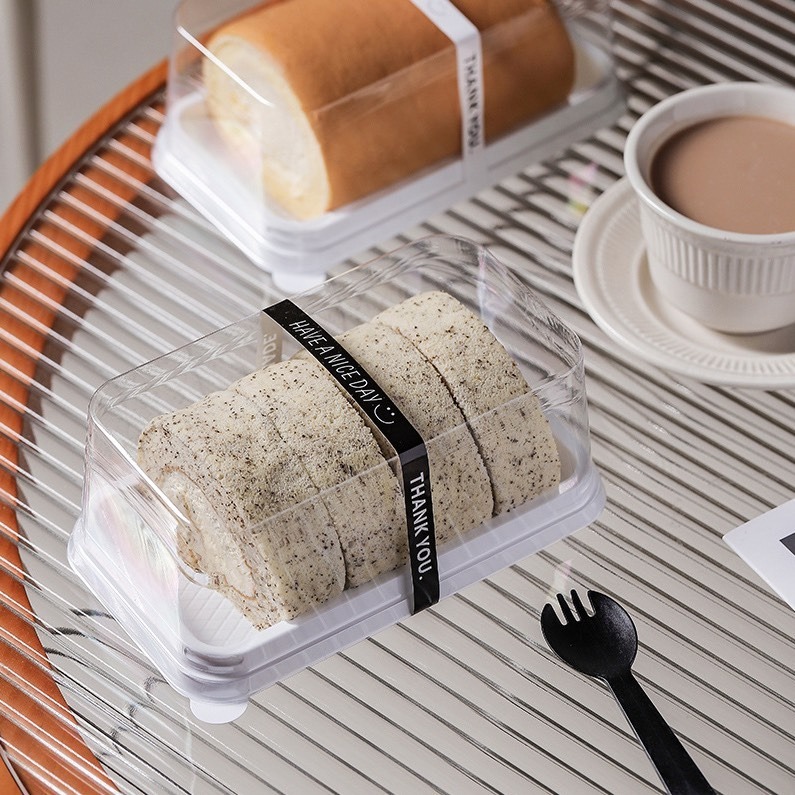 ◎5入◎哈尼瑞士捲毛巾捲切塊慕斯蛋糕加厚透明吸塑打包盒/烘焙蛋糕捲包裝盒/千層蛋糕甜品野餐打包盒子-細節圖3