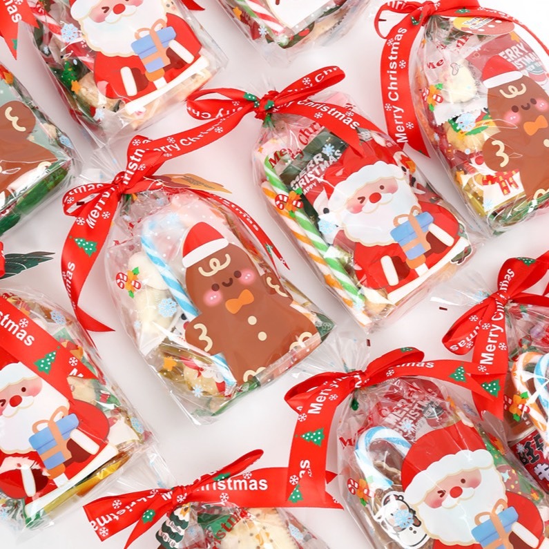 ◎16*24cm◎聖誕老人三合一系列平口袋(約50套入)/平安夜蛇果可立式包裝袋/杯子蛋糕糖果袋/禮品袋/禮物袋-細節圖4