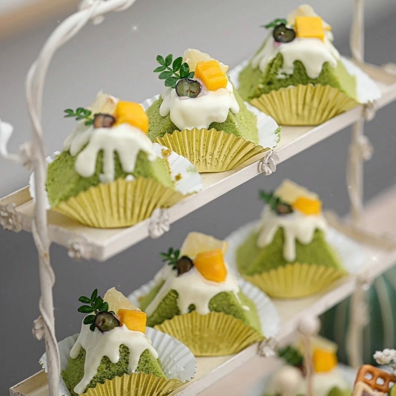 PVC筒裝加厚鋁箔防油蛋糕紙托(約10只入)/雪媚娘系列耐高溫防油紙托/蛋糕紙杯/馬芬杯-細節圖3