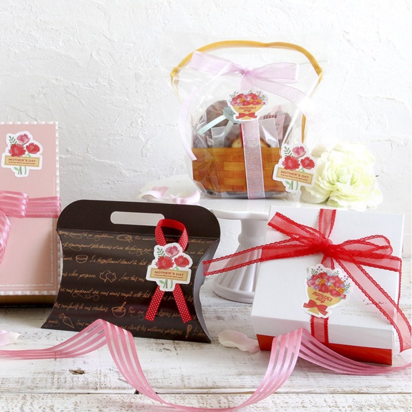 ◎3張=18枚◎感恩MOTHER＇S DAY母親節封口貼/康乃馨ins禮物可愛鮮花貼紙/禮盒包裝貼/餅乾袋貼紙-細節圖3