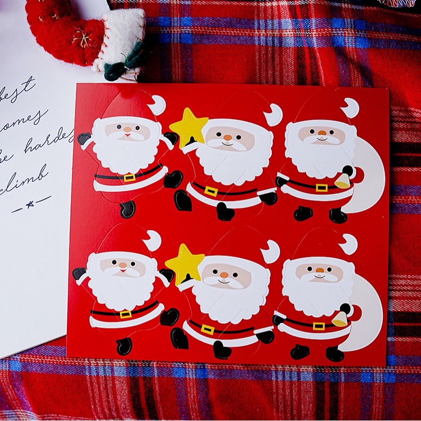◎3張=18枚◎聖誕節糖果卡紙/聖誕老人棒棒糖創意紙卡/DIY拉旗吊牌/喜糖紙卡/新年棒棒糖裝飾糖果紙卡-細節圖4