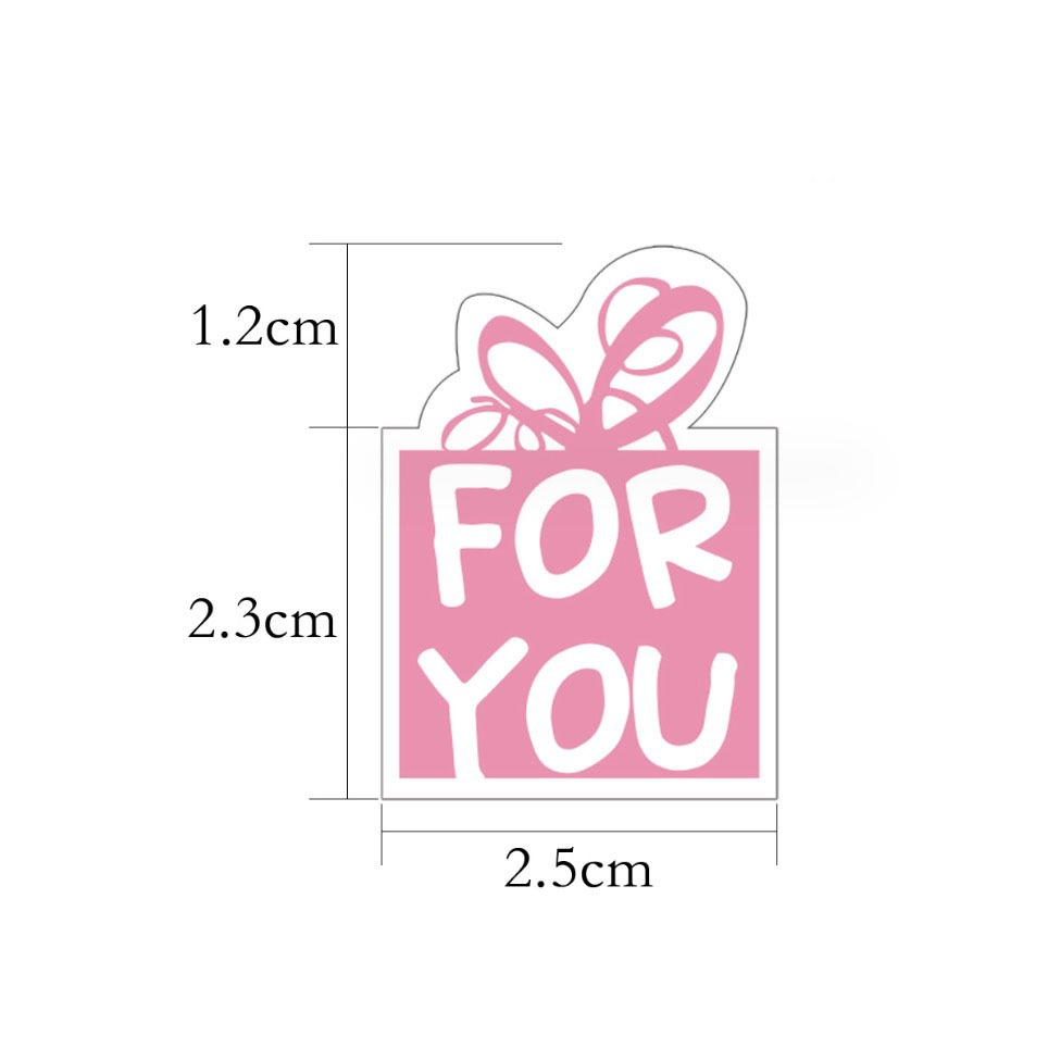 ◎3張=27枚◎FOR YOU禮物包裝貼紙/不乾膠裝飾貼紙/封口貼/蛋黃酥貼紙/DIY禮盒貼紙-細節圖3