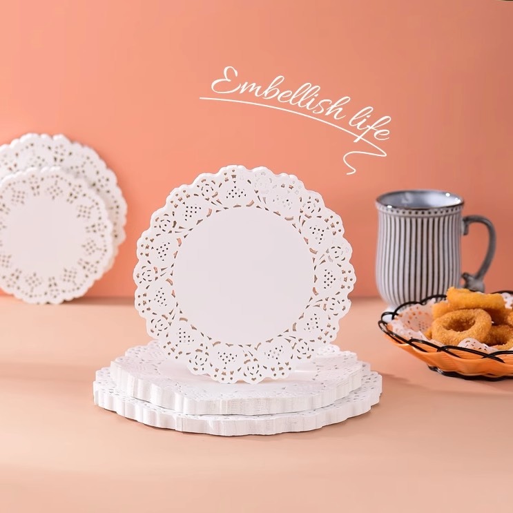 ◎20張入◎橢圓形圓形花底紙/烘焙蛋糕用花墊紙/底襯紙/包裝烘焙紙/食品用紙餐盤油炸小吃披薩墊紙-細節圖4