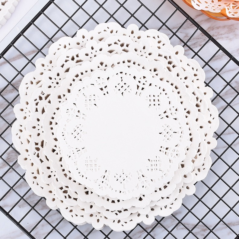 ◎20張入◎橢圓形圓形花底紙/烘焙蛋糕用花墊紙/底襯紙/包裝烘焙紙/食品用紙餐盤油炸小吃披薩墊紙-細節圖7