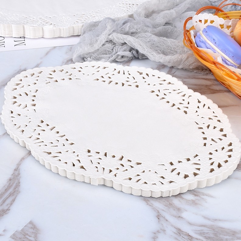 ◎20張入◎橢圓形圓形花底紙/烘焙蛋糕用花墊紙/底襯紙/包裝烘焙紙/食品用紙餐盤油炸小吃披薩墊紙-細節圖8