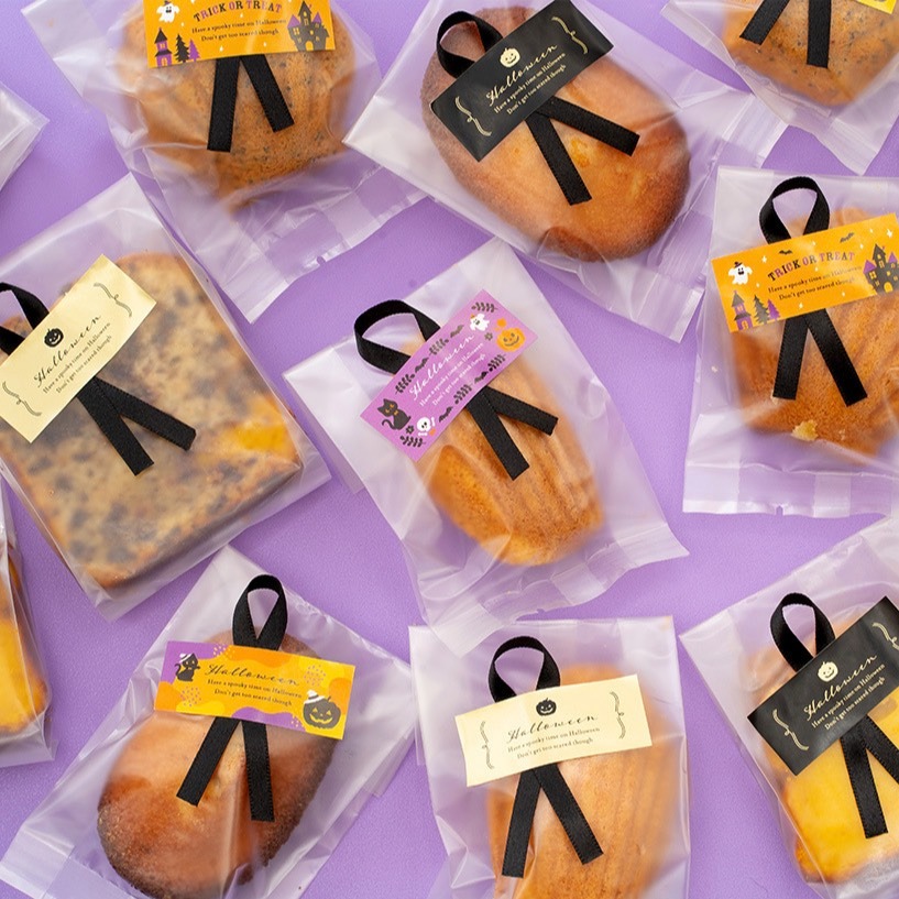 ◎3張/共36枚◎萬聖節節日禮物封口貼紙/布丁瓶推推筒包裝袋裝飾貼/幽靈南瓜城堡裝飾貼紙-細節圖3