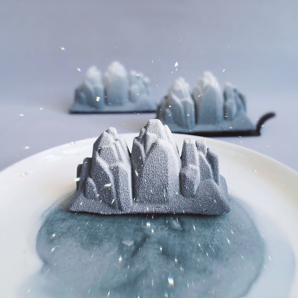 ◎6連◎法式雪山造型淋面矽膠蛋糕模/巧克力冰淇淋布丁慕斯模具/圓錐形聖誕烘焙模具/蠟燭手工皂模-細節圖3