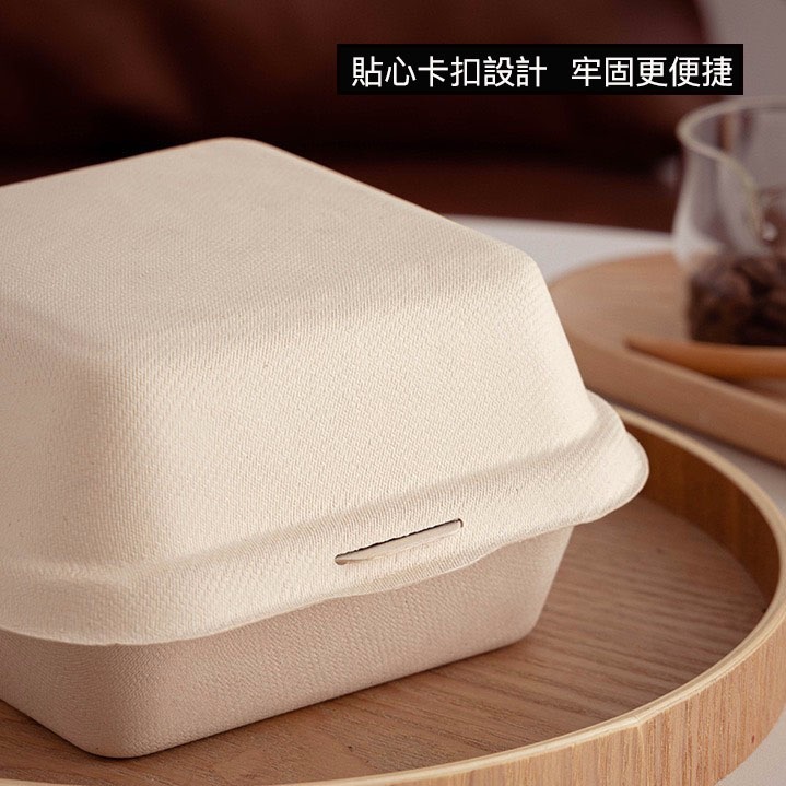 ◎5入◎INS風手繪便當蛋糕提拉米蘇包裝盒/漢堡盒/可降解一次性打包紙漿盒/雪Q餅牛軋糖包裝禮物盒-細節圖4
