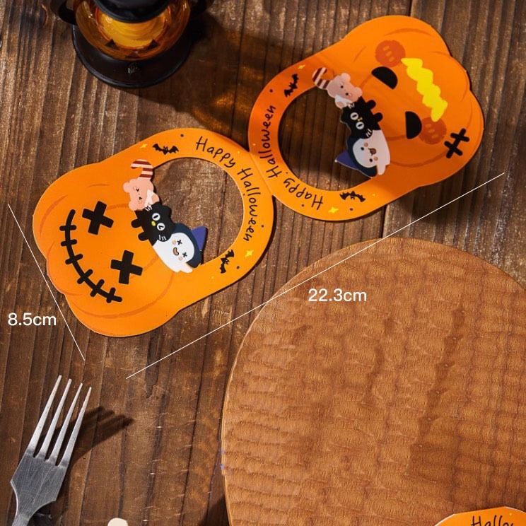 ◎40枚混裝◎萬聖節搞怪異型頁眉卡頭/糖霜餅乾包裝/曲奇瑪德琳裝飾紙卡片-細節圖5