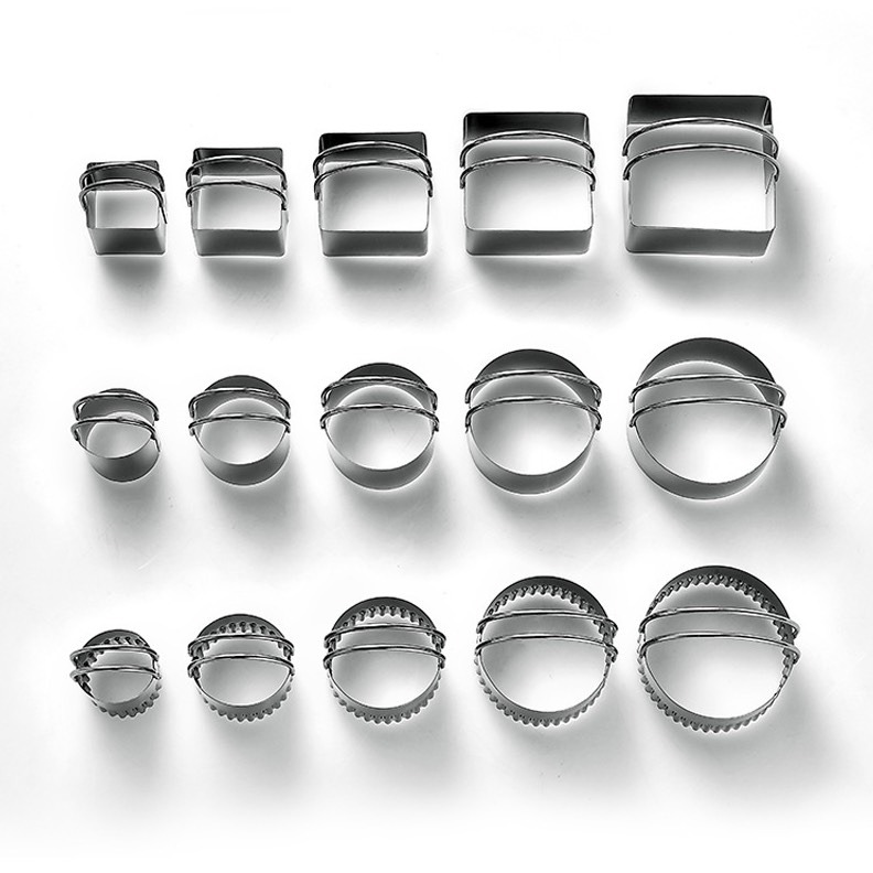 ▪5件組▪圓形正方形不鏽鋼餅乾模具餅乾切餅器/Cookie Biscuit Cutter Set/光級牙級水果切模/翻糖-細節圖6