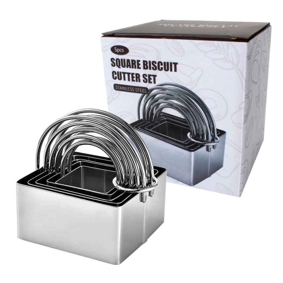 ▪5件組▪圓形正方形不鏽鋼餅乾模具餅乾切餅器/Cookie Biscuit Cutter Set/光級牙級水果切模/翻糖-規格圖9