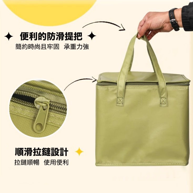 ▪6/8/10吋▪蛋糕甜點拉鍊式保溫袋/外帶禮品袋/三層保溫鋁箔冷藏袋/拉鍊式保冰袋保冷袋/外送專用手提冷藏袋-細節圖4