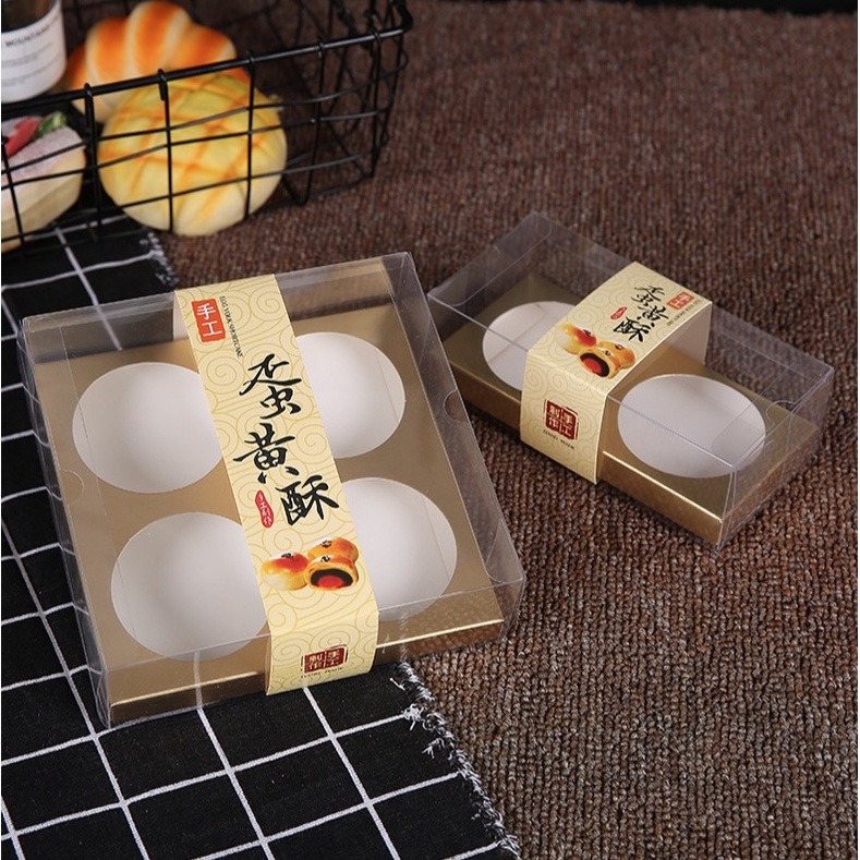 ▪5套入▪2/4/6粒裝蛋黃酥透明PET包裝盒/雪媚娘盒/月餅吸塑烘焙包裝盒-細節圖4