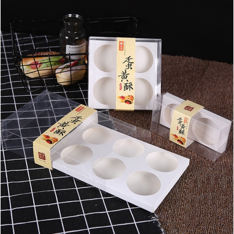 ▪5套入▪2/4/6粒裝蛋黃酥透明PET包裝盒/雪媚娘盒/月餅吸塑烘焙包裝盒-細節圖6