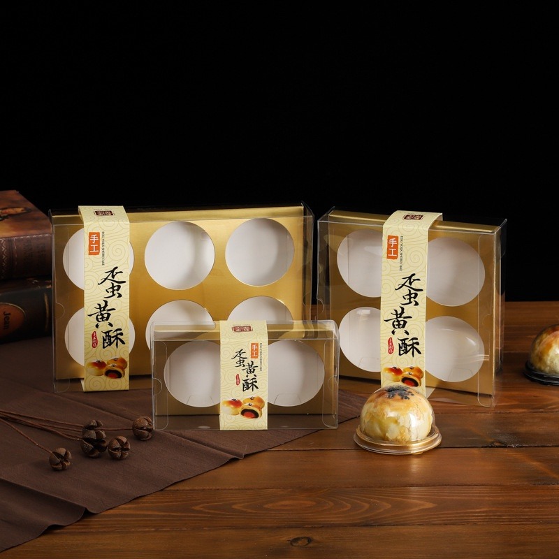 ▪5套入▪2/4/6粒裝蛋黃酥透明PET包裝盒/雪媚娘盒/月餅吸塑烘焙包裝盒-規格圖7