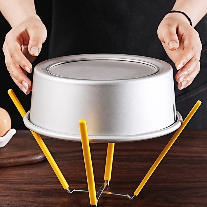 戚風蛋糕倒扣冷卻架不鏽鋼矽膠四爪蛋糕胚模具晾涼架家用烘焙工具-細節圖5