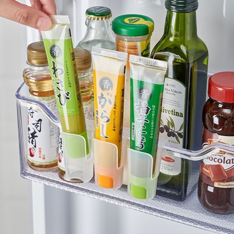 日本KM冰箱醬料包收納盒/掛式芥末醬專用置物架/調味瓶調料包小物收納架-細節圖3