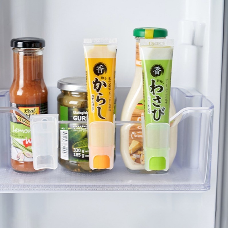 日本KM冰箱醬料包收納盒/掛式芥末醬專用置物架/調味瓶調料包小物收納架-細節圖4