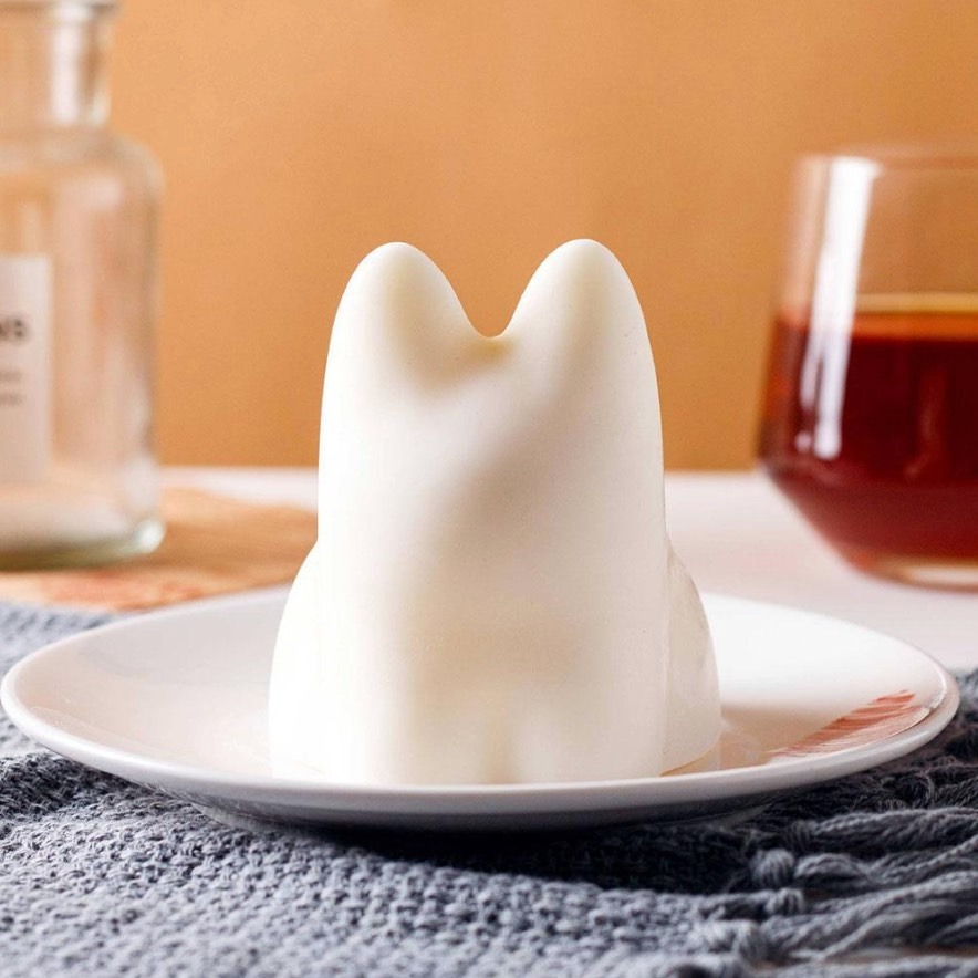 立體搖搖貓咪奶凍模具(模具顏色隨機)/兔子果凍矽膠模具/可愛卡通捏捏布丁DIY慕斯蛋糕模-細節圖3