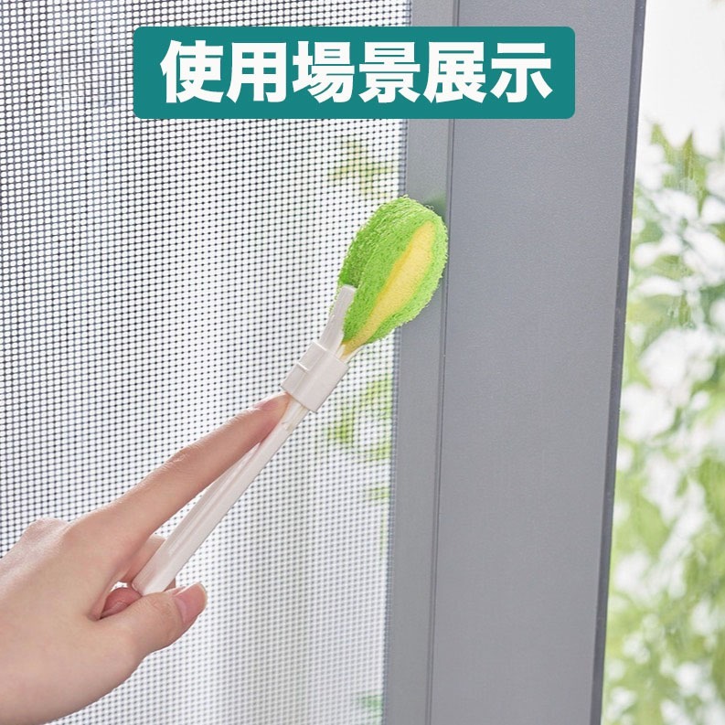 日本KM日式百潔布小刷子/廚房浴室多用清潔刷/可拆換迷你海棉刷/縫隙清潔刷-細節圖4