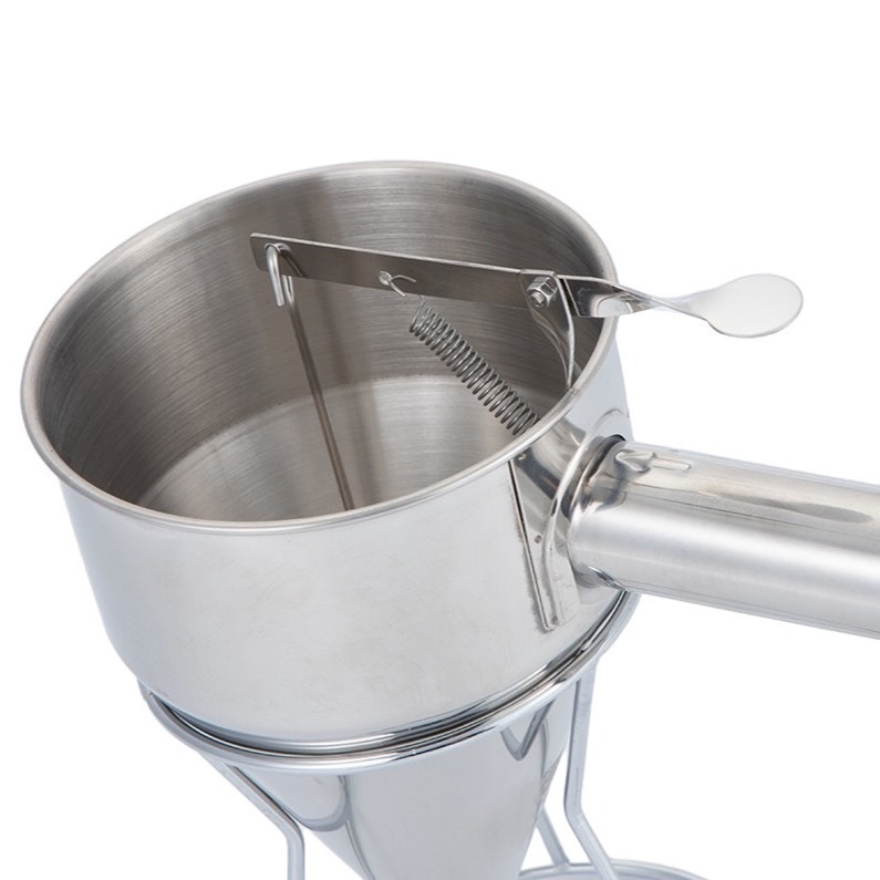 不銹鋼麵糊定量分配器(壺)/不鏽鋼章魚小丸子麵糊漏斗分離分配器/擺攤烘焙奶油漏斗-細節圖3