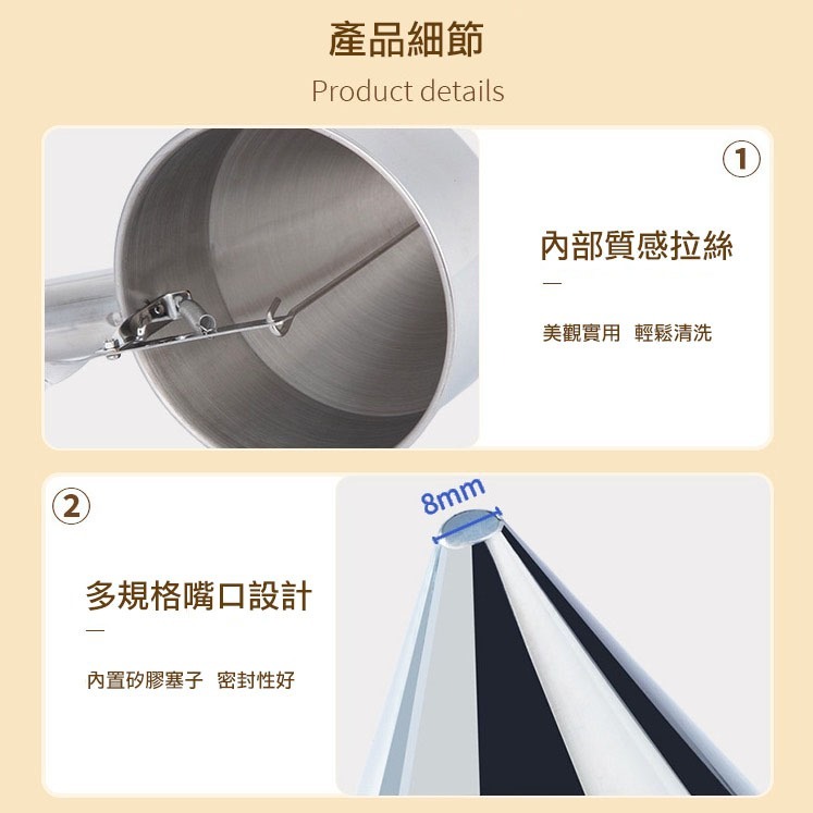 不銹鋼麵糊定量分配器(壺)/不鏽鋼章魚小丸子麵糊漏斗分離分配器/擺攤烘焙奶油漏斗-細節圖5