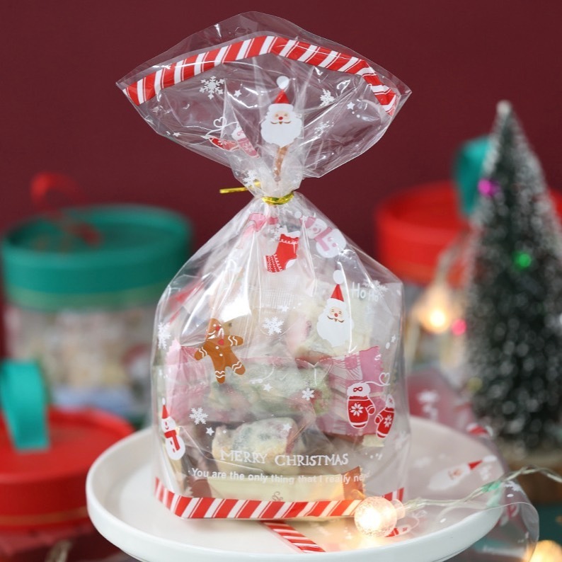 ◎15*20+6.5cm◎聖誕節雪花可立式平口袋(約50只入)/平安夜蛇果可立式包裝袋/杯子蛋糕糖果袋/禮品袋/禮物袋-細節圖2