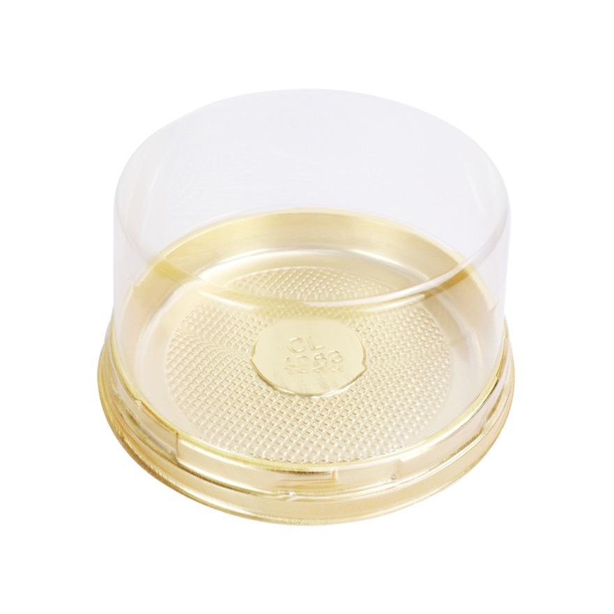 ◎10入◎迷你4吋ins風爆漿慕斯舒芙蕾金底吸塑包裝盒/巧克力包裝/甜點塑料底墊/起士奶油千層戚風蛋糕吸塑盒-細節圖4