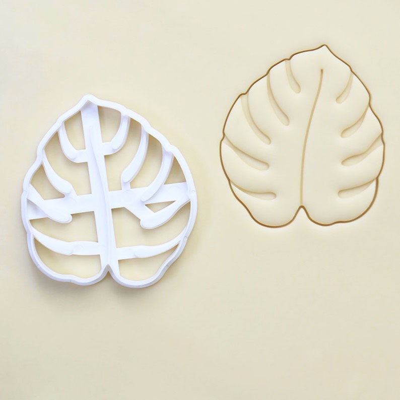 ▪4件組▪亞馬遜熱銷龍舌蘭龜背葉塑料餅乾模具/白色植物餅乾模具/饅頭飯糰模具/3D列印按壓式曲奇餅乾模-細節圖5