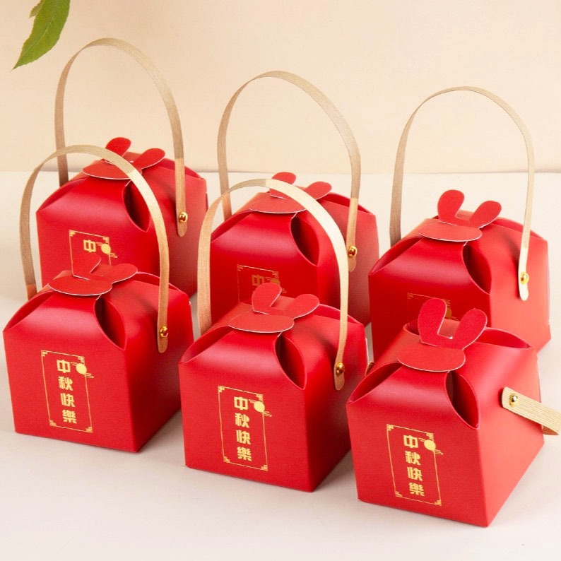 ◎3入◎兩粒裝迷你小月餅手提式包裝盒/中秋禮盒蛋黃酥手提盒/中秋禮品紙盒/月餅包裝禮物盒-細節圖4