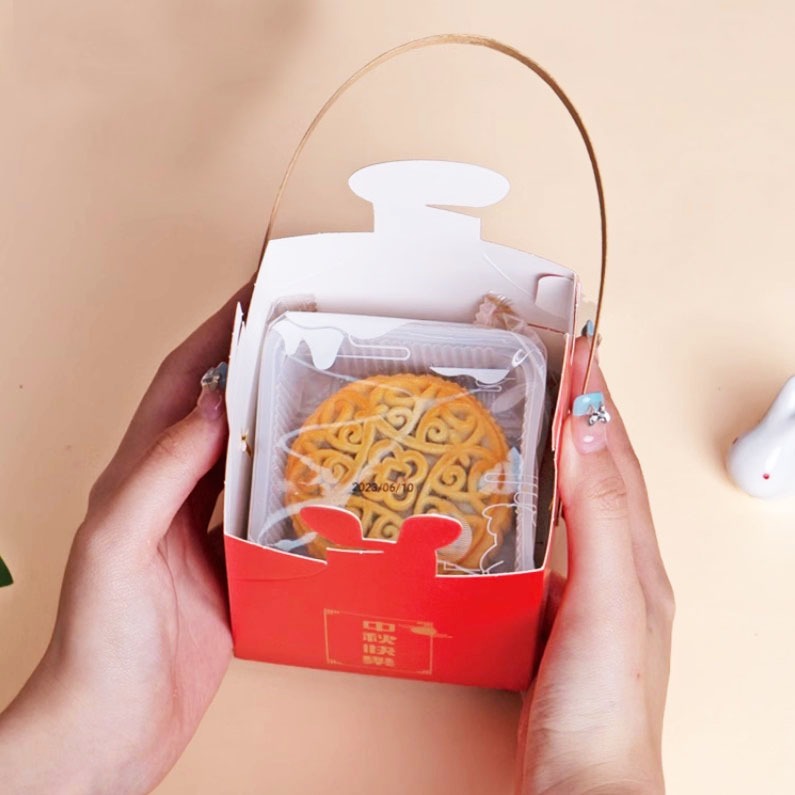 ◎3入◎兩粒裝迷你小月餅手提式包裝盒/中秋禮盒蛋黃酥手提盒/中秋禮品紙盒/月餅包裝禮物盒-細節圖5