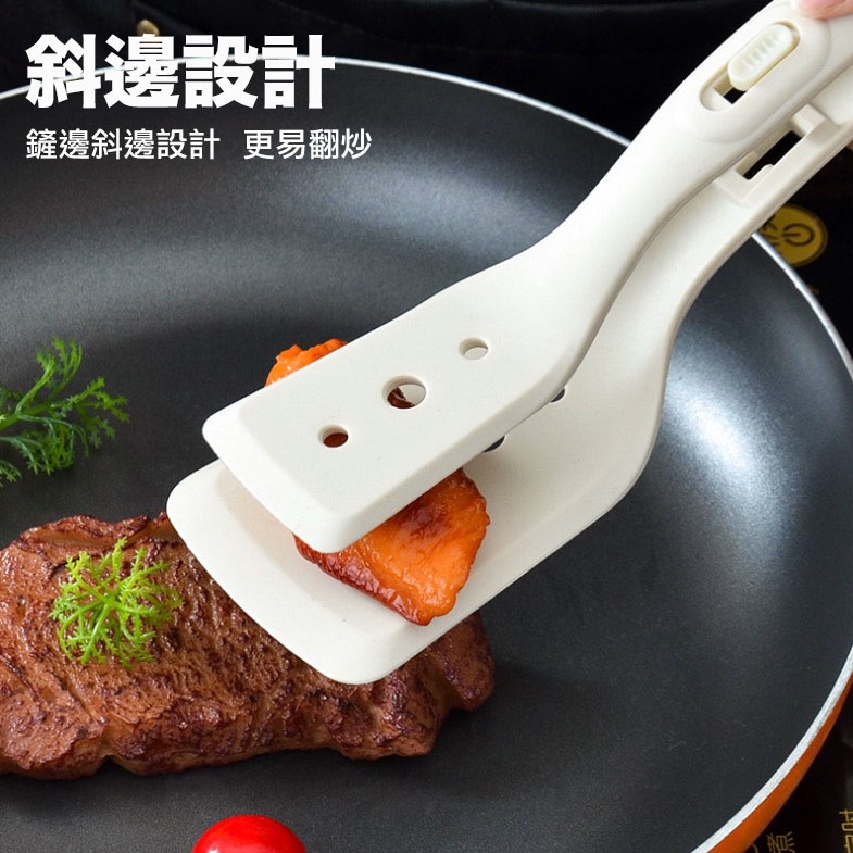 耐高溫矽膠煎魚鏟夾/食物夾/二合一煎鏟夾/牛排夾麵包夾/戶外燒烤肉夾-細節圖4