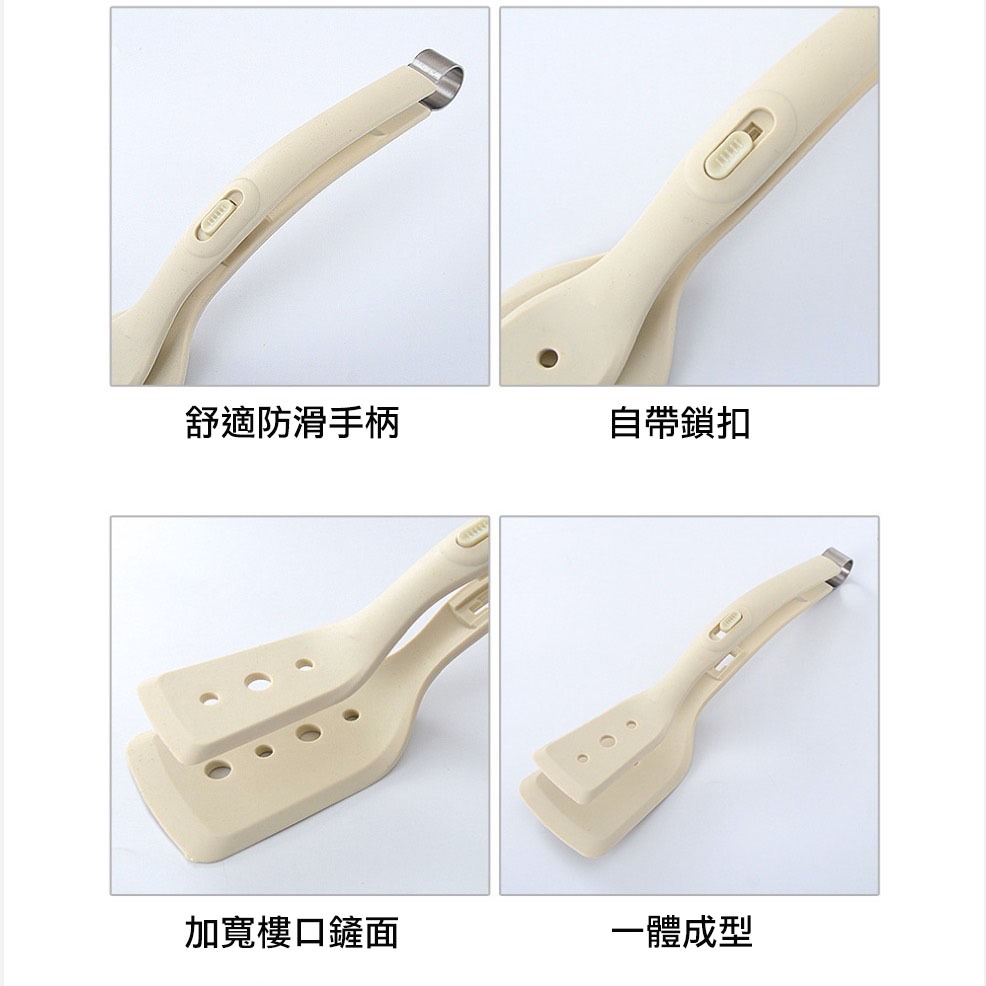 耐高溫矽膠煎魚鏟夾/食物夾/二合一煎鏟夾/牛排夾麵包夾/戶外燒烤肉夾-細節圖9