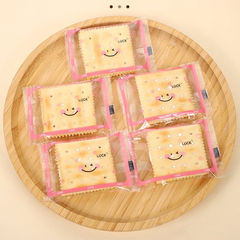 ◎7x10cm◎笑臉雪花款曲奇雪Q餅機封袋(約95~100入)/糖霜雪花酥糖果袋/烘焙食品包裝袋-細節圖3