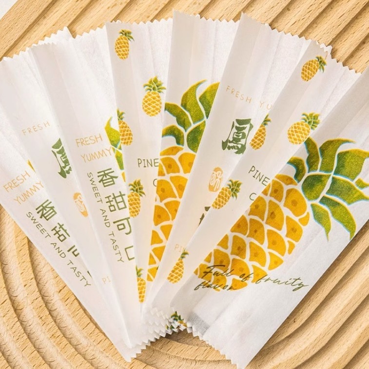 ◎2入◎簡約創意鳳梨酥包裝袋禮盒/機封棉紙袋手提式包裝盒/中秋禮盒鳳梨酥手提盒/中秋禮品紙盒/月餅包裝禮物盒-棉紙機封袋(約50只混裝)