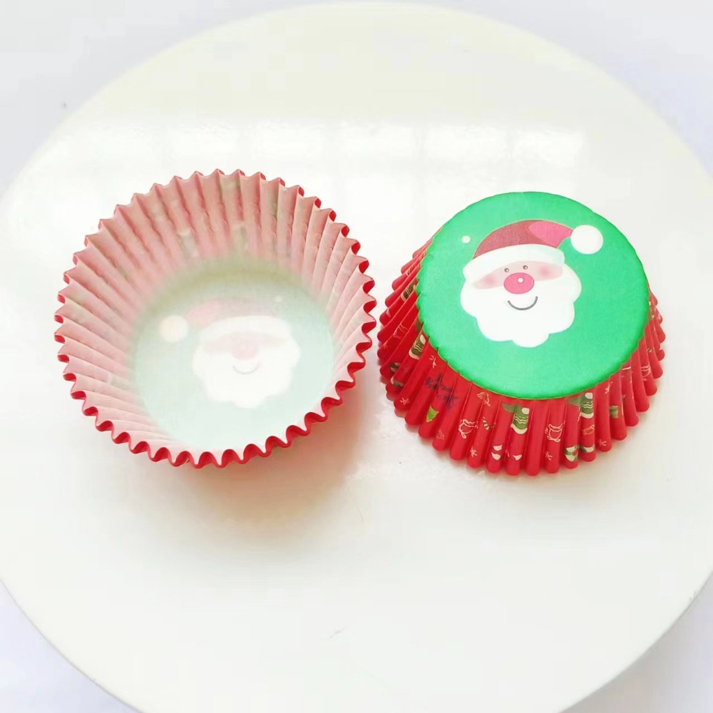 ◎中號11cm◎聖誕節系列PVC筒裝耐高溫防油紙杯(約100只入)/馬芬烘焙紙杯/糯米糍紙托雪媚娘紙杯/戚風杯子蛋糕紙杯-規格圖6