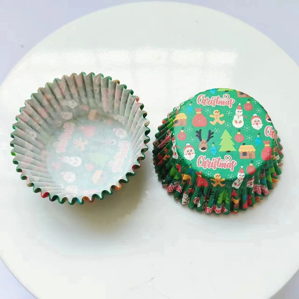 ◎中號11cm◎聖誕節系列PVC筒裝耐高溫防油紙杯(約100只入)/馬芬烘焙紙杯/糯米糍紙托雪媚娘紙杯/戚風杯子蛋糕紙杯-規格圖6