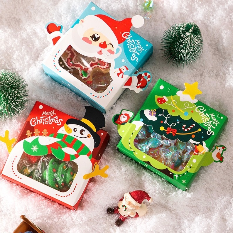 ◎3入◎聖誕節開窗式平安夜蘋果包裝盒/手工脆脆香曲奇餅乾雪花酥糖果常溫禮盒/零食糖霜餅乾曲奇糖果牛軋糖太妃糖盒-細節圖4